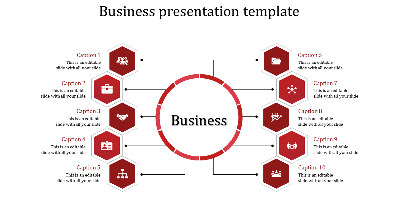 Business presentation template-Business presentation template-red